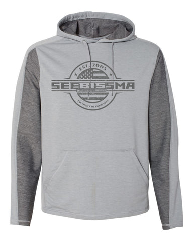 SEE-BIS-SMA JAmerica OMEGA Stretch Hooded Sweatshirt - Silver Grey TriBLEND