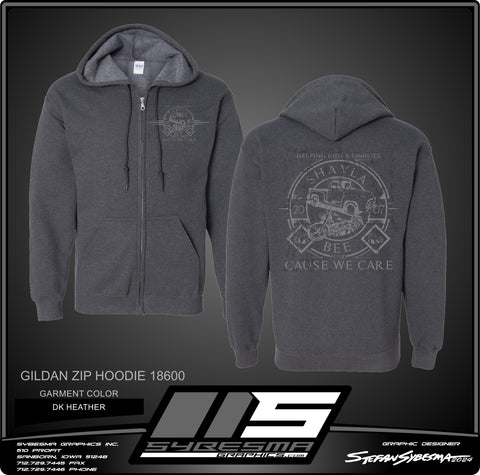 Shayla Bee Vintage Rides Zipper Hoodie - Adult